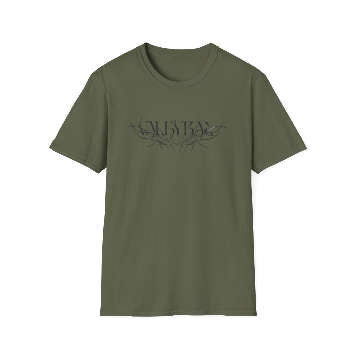 Tribal Valkyrie Script T-Shirt | Norse Warrior Mythology Tee | Valkyrae - alternate angle 5, merchandise