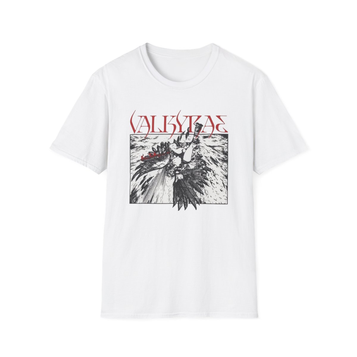 Valkyrie Illustration T-Shirt | Norse Warrior Graphic Tee | Valkyrae