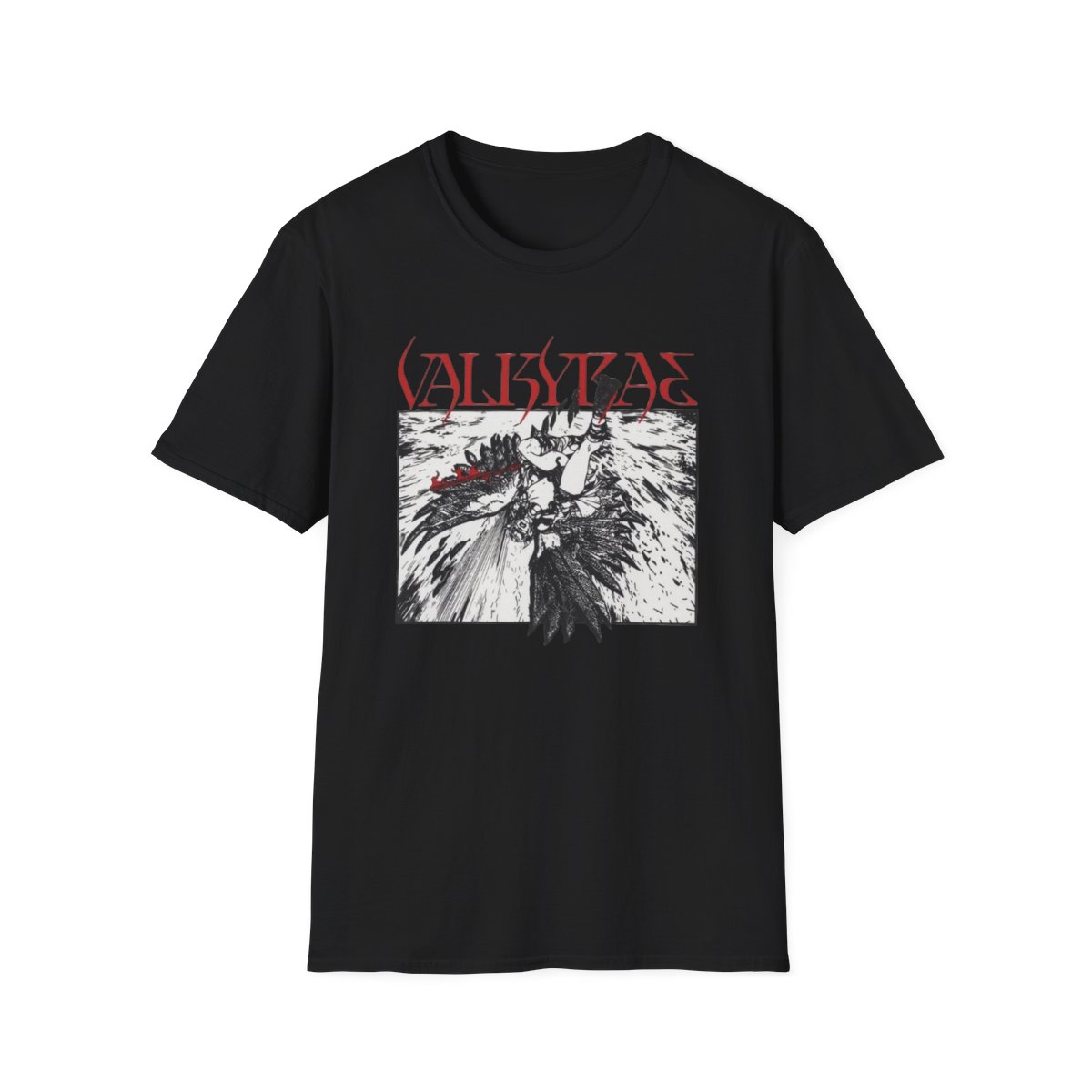 Valkyrie Illustration T-Shirt | Norse Warrior Graphic Tee | Valkyrae - alternate angle 2, merchandise
