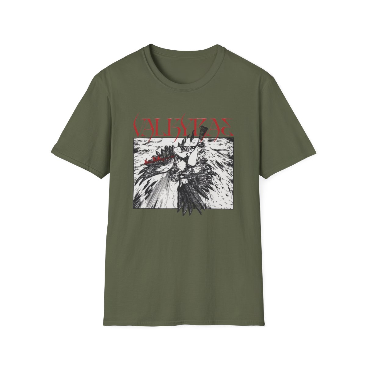 Valkyrie Illustration T-Shirt | Norse Warrior Graphic Tee | Valkyrae - alternate angle 5, merchandise