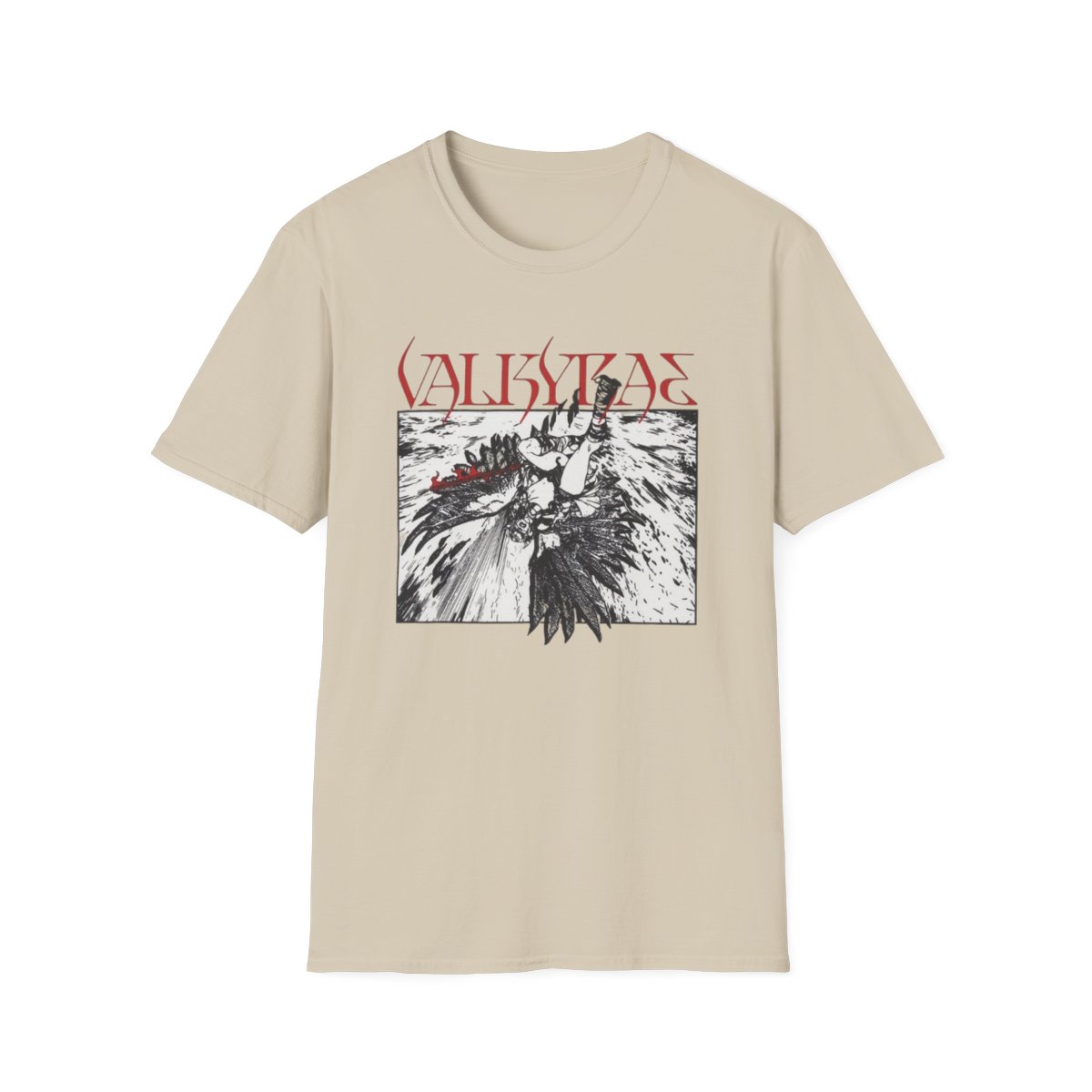 Valkyrie Illustration T-Shirt | Norse Warrior Graphic Tee | Valkyrae - alternate angle 3, merchandise