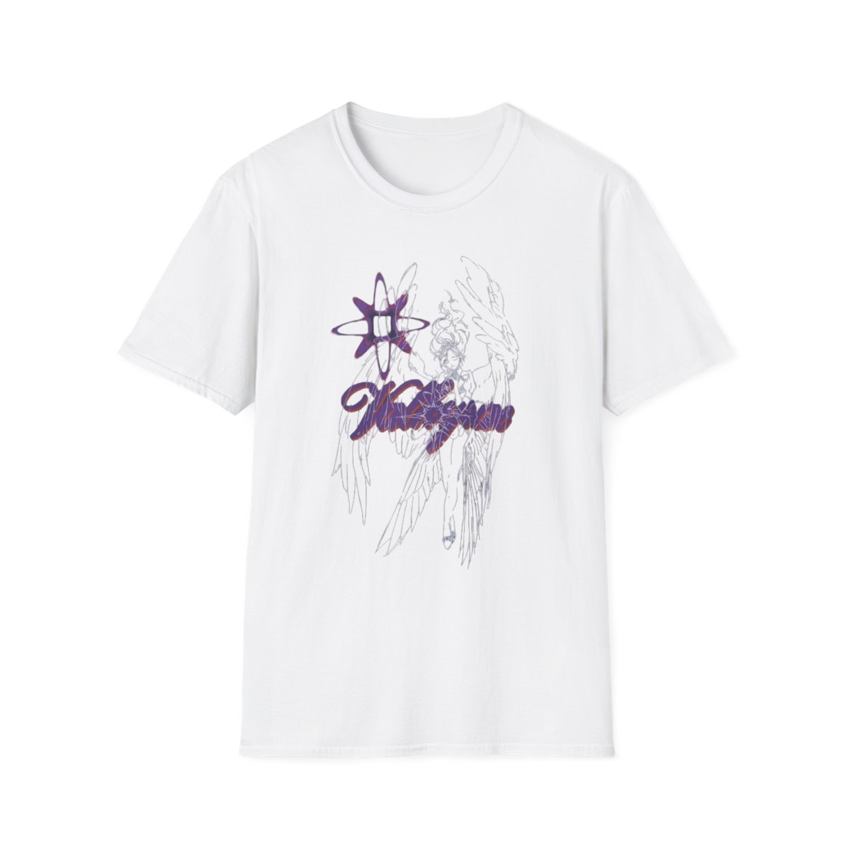 Valkyrie Angel Graphic T-Shirt | Mythic Winged Warrior Tee | Valkyrae