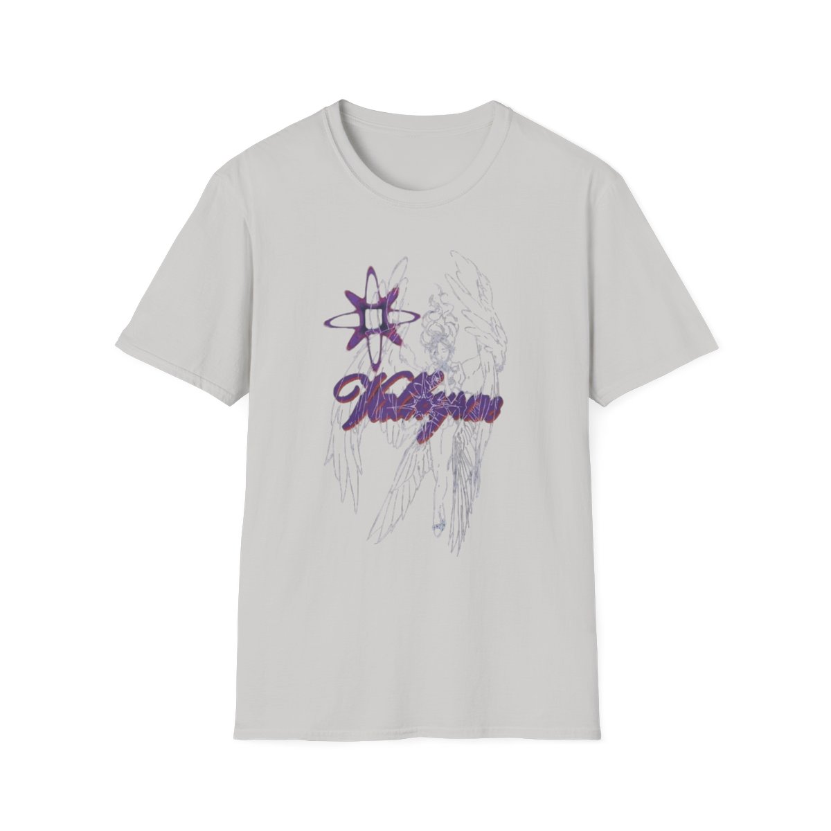 Valkyrie Angel Graphic T-Shirt | Mythic Winged Warrior Tee | Valkyrae - alternate angle 4, merchandise