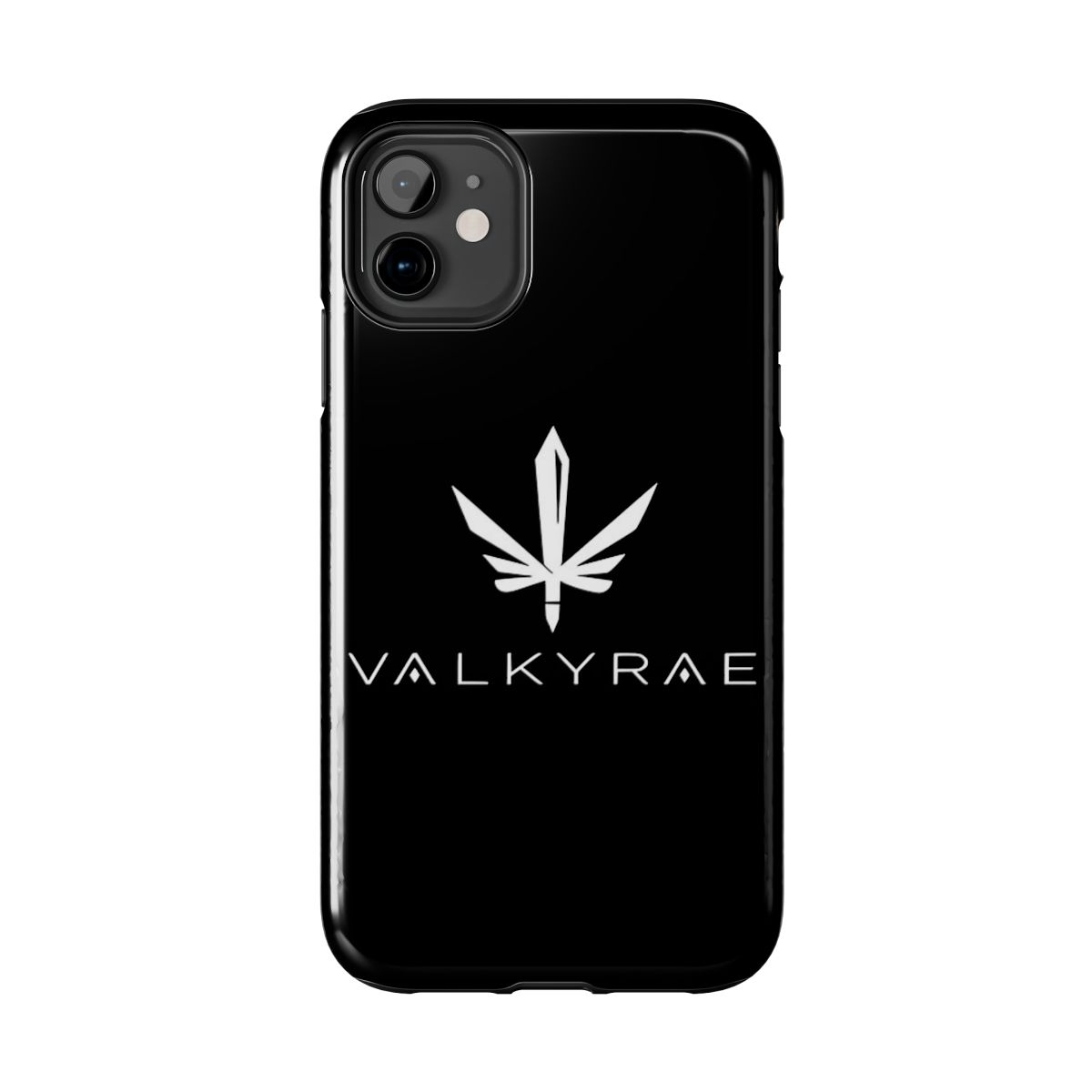 Leaf Logo Phone Case | Black Protective Tough Case | Valkyrae