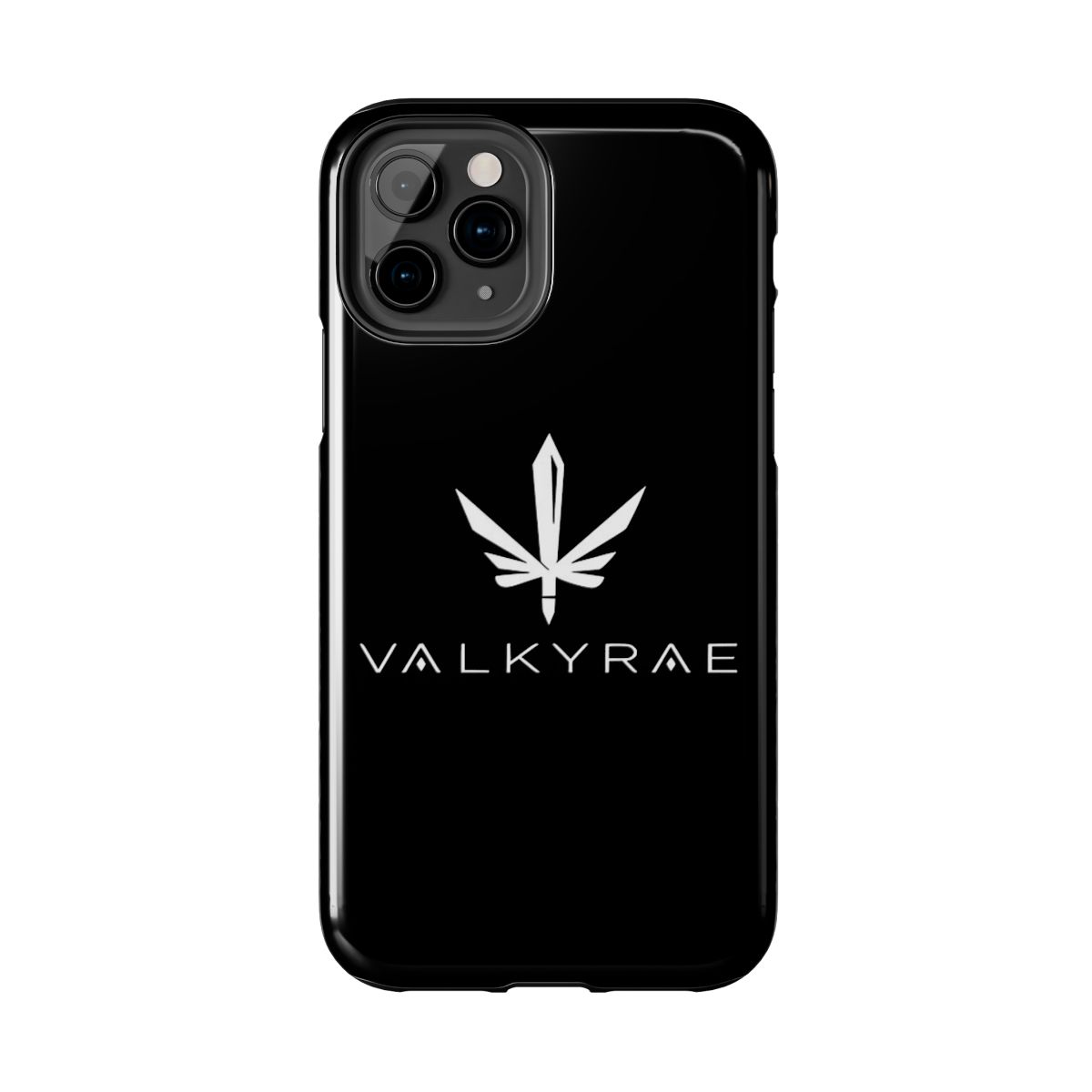 Leaf Logo Phone Case | Black Protective Tough Case | Valkyrae - alternate angle 3, merchandise