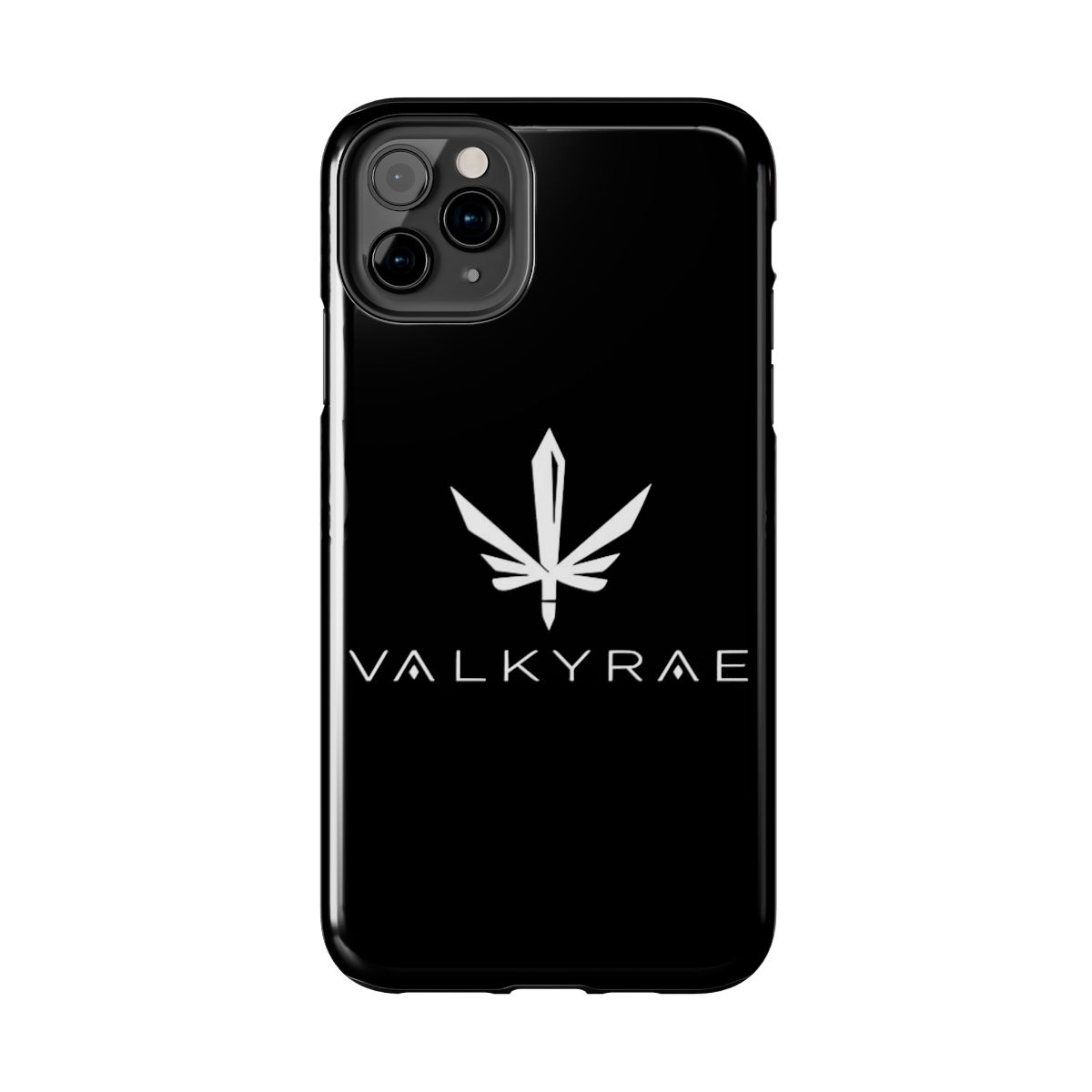 Leaf Logo Phone Case | Black Protective Tough Case | Valkyrae - alternate angle 5, merchandise