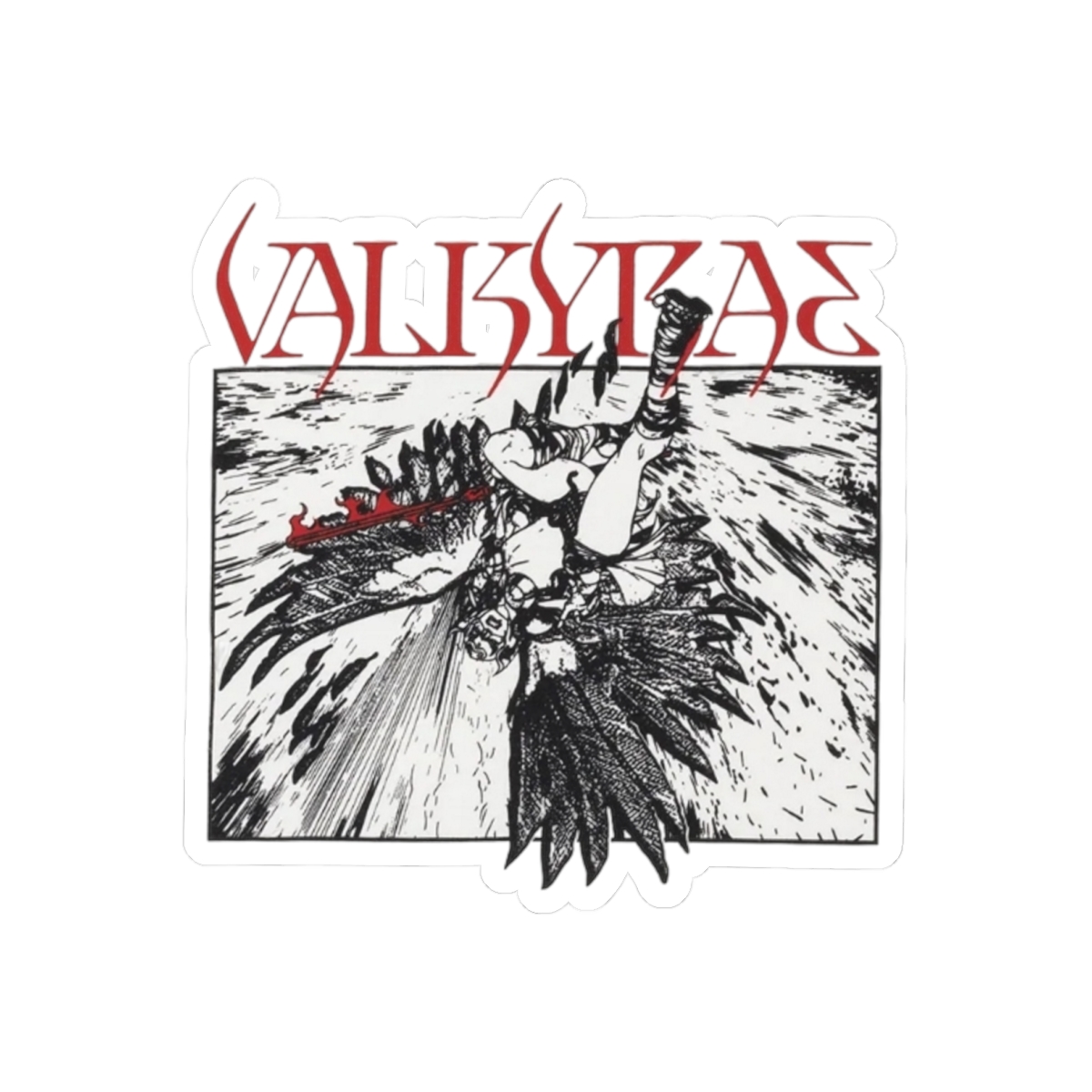 Valkyrjae Illustration Kiss-Cut Stickers | Mythic Warrior Artwork | Valkyrae