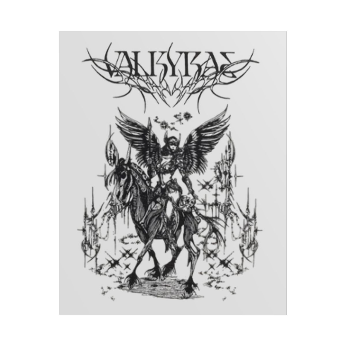 Valkyrie Warrior Illustration Rolled Poster | Norse Myth Art Print | Valkyrae