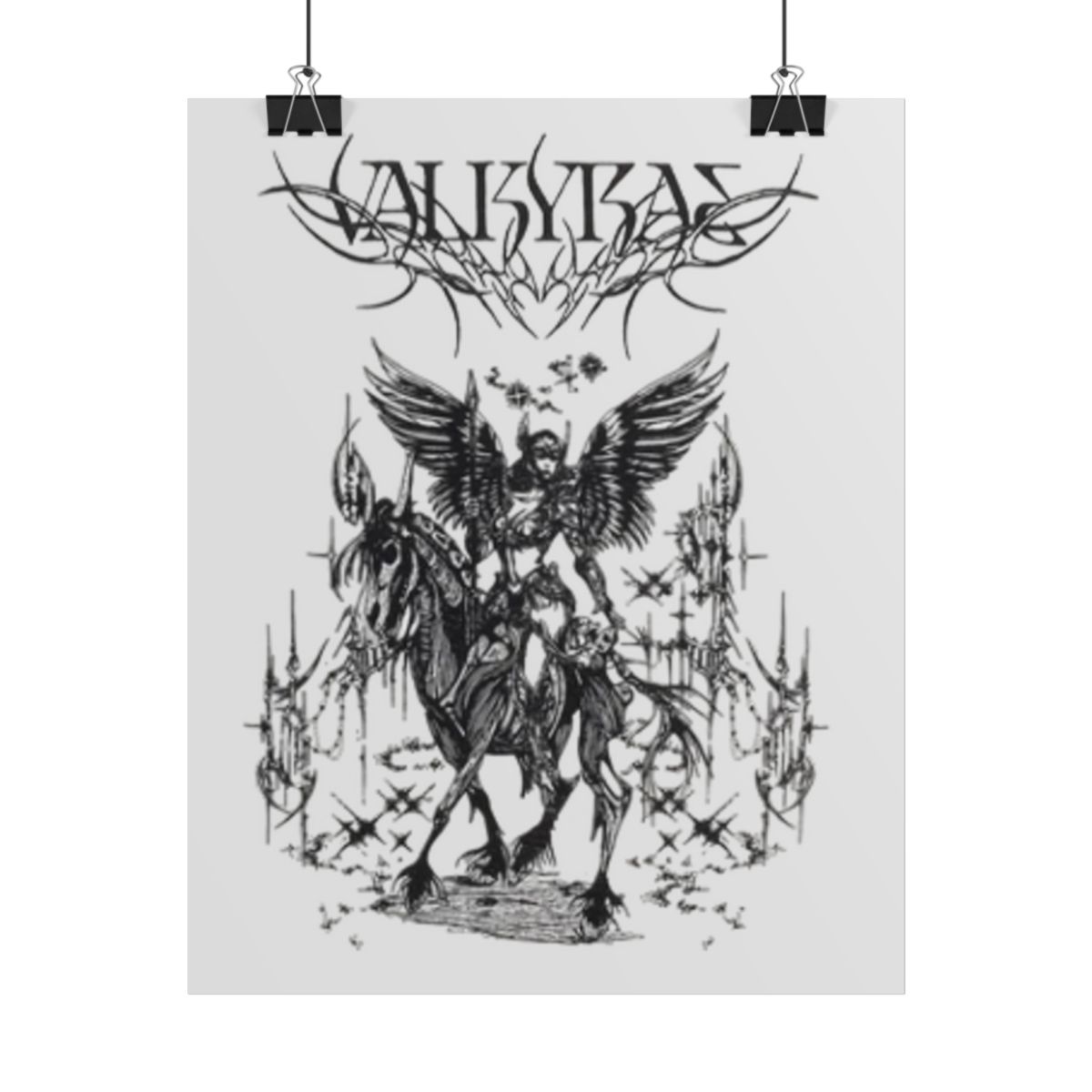 Valkyrie Warrior Illustration Rolled Poster | Norse Myth Art Print | Valkyrae
