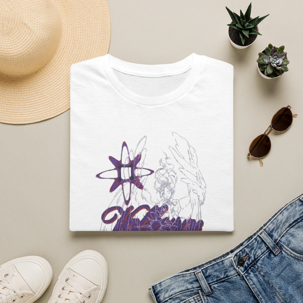 Valkyrie Angel Graphic T-Shirt | Mythic Winged Warrior Tee | Valkyrae