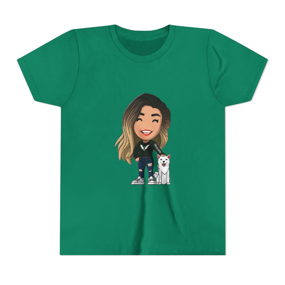 The-Valkyrae Kids T Shirt - alternate angle 2, merchandise